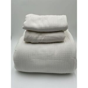 Quince Airy Gauze Duvet Cover set California king white like new